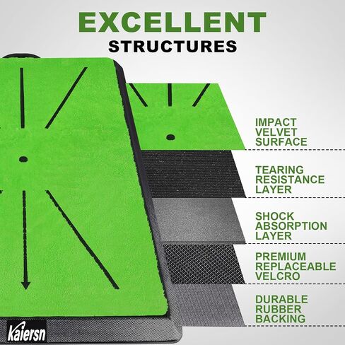 Golf Hitting Mat, Golf Swing Mat for Path Feedback Golf Practice Mat, Advanced Guides and Rubber Backing Golf Training Mat, Indoor and Ourdoor to Enhance Your Game in Saudi Arabia