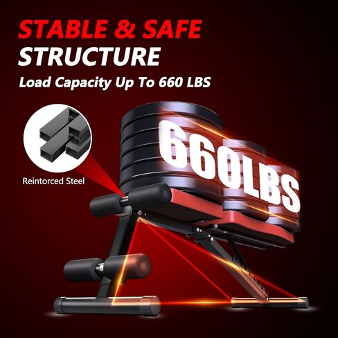 naspaluro Adjustable Weight Bench Foldable, Workout Benches For Home, Fast Folding Multi-Purpose for Full Body Workout in Saudi Arabia