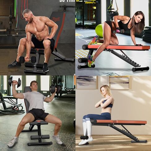 naspaluro Adjustable Weight Bench Foldable, Workout Benches For Home, Fast Folding Multi-Purpose for Full Body Workout in Saudi Arabia