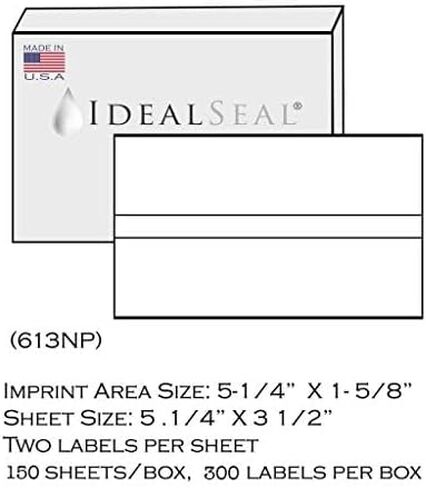 IDEALSEAL Bright White Box of 300 Double Postage Meter Tapes 5 1/4 x 3 1/2 Compatible Replacement for PB 612-0, 612-7, 612-9 & 620-9 Postage Meter Tape 05204 Two Labels Per Sheet. in Saudi Arabia