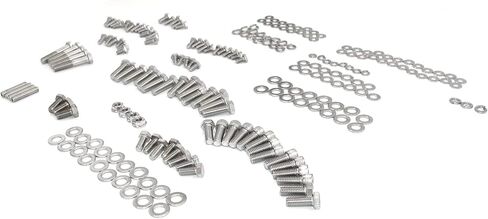 211 قطعة الفولاذ المقاوم للصدأ كتلة صغيرة محرك عرافة بولت عدة ل SBC تشيفي 265 283 302 305 307 327 350 400 in Kuwait