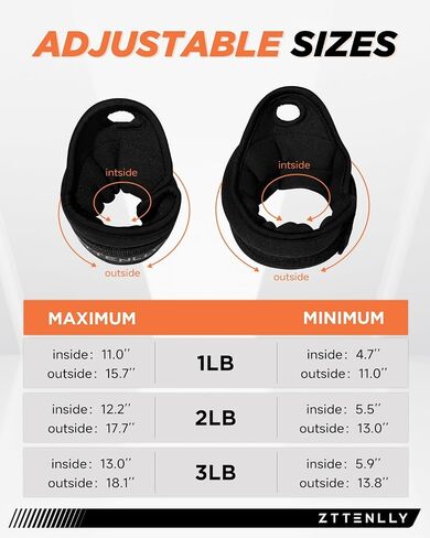 Wrist Weights Sets of 2 - Adjustable Size - 1lbs*2/2lbs*2/3lbs*2 Thumb Loops Lock Arm Hand Weights Sets for Women & Men - Suitable for Walking, Physical Therapy, Running, Yoga, and Aerobics in Kuwait