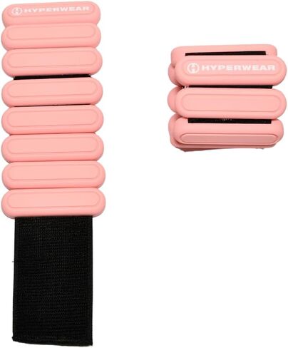 HYPERWEAR Stylish Wrist and Ankle Weights Amplify Your Workouts with Adjustable Wrist Weights Ankle Weights for Women for Walking, Running, Pilates, Yoga, Barre (1lb weights set of 2) in Saudi Arabia