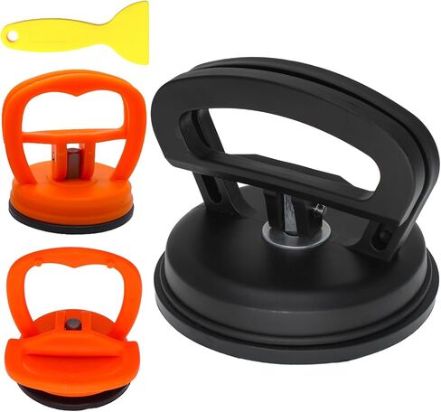 Dent Puller, 3 Pack Dent Removal Kit with Scraper Tool, Powerful Car Dent Remover,Suction Cup Dent Puller and Dent Repair Kit Handle Lifter for Cars Body Dent,Glass,Tiles ,Objects Moving,Dent Repair in Kuwait