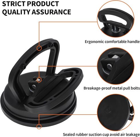 Dent Puller, 3 Pack Dent Removal Kit with Scraper Tool, Powerful Car Dent Remover,Suction Cup Dent Puller and Dent Repair Kit Handle Lifter for Cars Body Dent,Glass,Tiles ,Objects Moving,Dent Repair in Kuwait