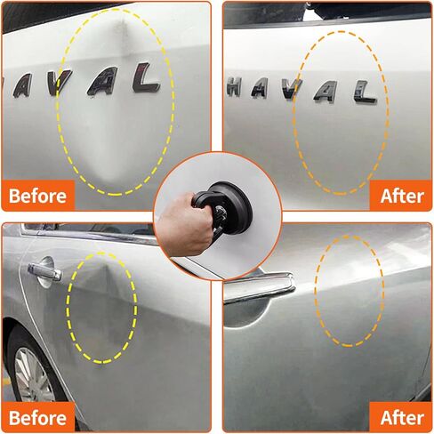 Dent Puller, 3 Pack Dent Removal Kit with Scraper Tool, Powerful Car Dent Remover,Suction Cup Dent Puller and Dent Repair Kit Handle Lifter for Cars Body Dent,Glass,Tiles ,Objects Moving,Dent Repair in Kuwait