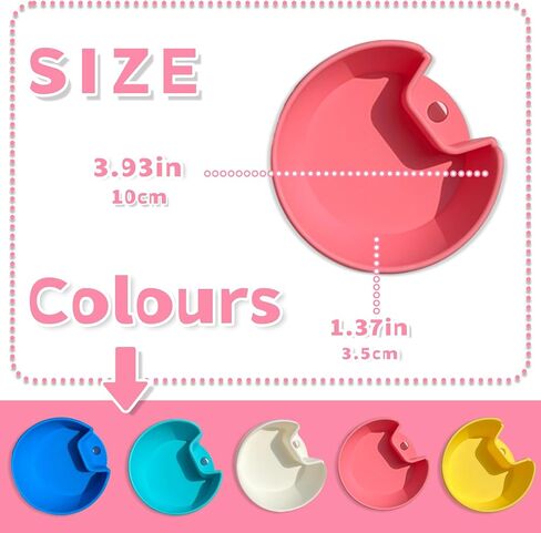 Snack Bowl For Stanley 40 oz Tumbler with Handle, Tumbler Snack Tray Compatible with Stanley Cup 40 oz with Handle, Reusable Snack Ring for Stanley Cup Accessories，BPA Free Soft Silicone (pink) in Saudi Arabia