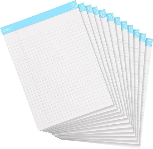 Emraw Yellow Legal Pads 8.5 x 11.75 – Canary Yellow Micro Perforated Edge Legal Ruled Universal 50 Sheets Letter Size Writing Pad (Pack of 3) in Kuwait