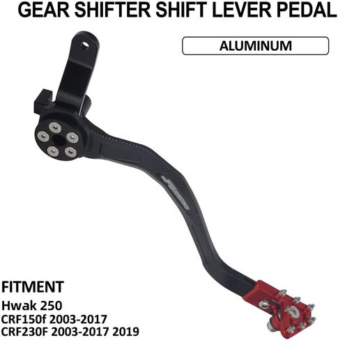 JFG RACING Motorcycle Rear Brake Pedal Foot Lever Folding Tip CNC for CRF230F 2003-2017 2019 CRF150F 2003-2017 Hawk 250 Red in Saudi Arabia