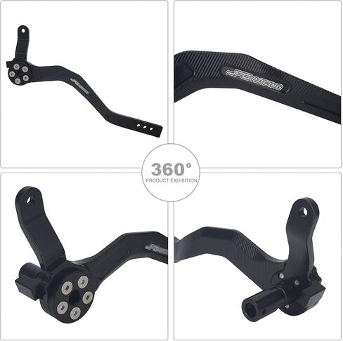 JFG RACING Motorcycle Rear Brake Pedal Foot Lever Folding Tip CNC for CRF230F 2003-2017 2019 CRF150F 2003-2017 Hawk 250 Red in Saudi Arabia