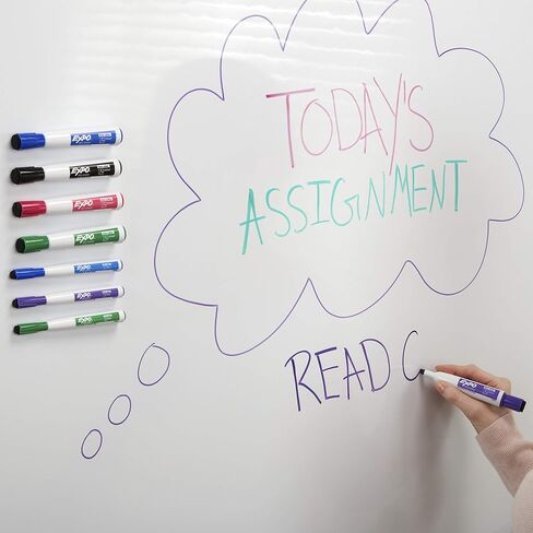 EXPO Magnetic Dry Erase Markers with Eraser, Fine Tip, Assorted, 8 Count in Saudi Arabia