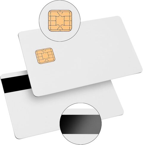بطاقات X-belmox J2a040 Chip Java Jcop غير مدمجة، بطاقة Java الذكية J2a040 مع مسارين، شريط مغناطيسي HICO مقاس 8.4 مم، شريحة جافا للبطاقة البيضاء - 6 عبوات in Kuwait