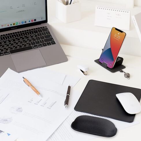 وسادة دعم مسند المعصم من Ergomi Mouse، لتخفيف آلام الكتابة، خفيفة الوزن لسهولة الحمل، دعم مريح للمكتب/المدرسة/الكمبيوتر/الكمبيوتر المحمول/Mac، أسود in Kuwait