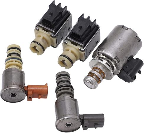 مجموعة الملف اللولبي Smission، الملف اللولبي 4L60E، طقم الملف اللولبي التحول 4L60E 5 قطع من مجموعة صمامات الملف اللولبي المعدنية الثقيلة والبلاستيكية مناسبة لمنتجات جنرال موتورز in Kuwait