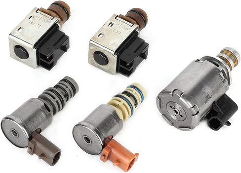 مجموعة الملف اللولبي Smission، الملف اللولبي 4L60E، طقم الملف اللولبي التحول 4L60E 5 قطع من مجموعة صمامات الملف اللولبي المعدنية الثقيلة والبلاستيكية مناسبة لمنتجات جنرال موتورز in Kuwait