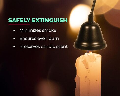 VViViD Candle Accessory Set, Contains Wick Trimmer, Candle Snuffer, and Wick Dipper, Black Stainless Steel in Saudi Arabia