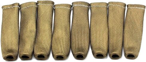 Titanium 1200° Spark Plug Wire Boots Heat Shield Protector Sleeve for LS1 / LS2 SBC BBC 350 454 Car Truck 350 454(8 PCS) in Saudi Arabia