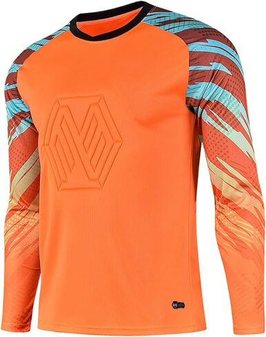 TAIKMD Boys Football Goalkeeper Jersey Padded Protection Goalie Shirt Long Sleeve Training Soccer Tops Clothes in Saudi Arabia