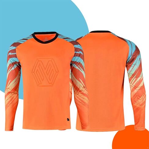 TAIKMD Boys Football Goalkeeper Jersey Padded Protection Goalie Shirt Long Sleeve Training Soccer Tops Clothes in Saudi Arabia