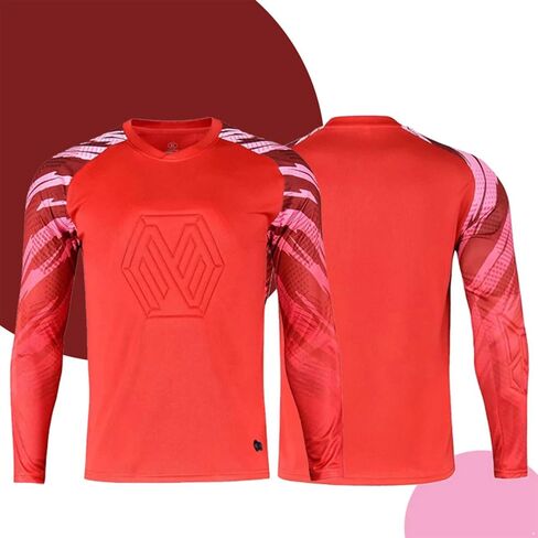 TAIKMD Boys Football Goalkeeper Jersey Padded Protection Goalie Shirt Long Sleeve Training Soccer Tops Clothes in Saudi Arabia