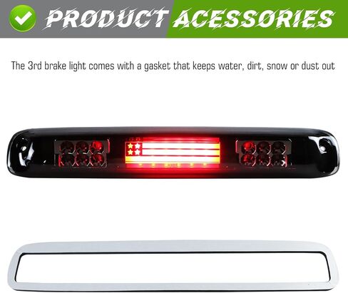 LED Third 3rd Brake Light for 1999-2007 Chevy Silverado/GMC Sierra 1500 2500 3500 HD Classic, Rear Cargo Lamp High Mount Stop light (Smoke Lens) in Saudi Arabia