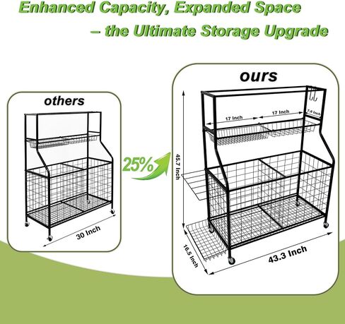منظم المعدات الرياضية للمرآب من YESON، منظم رياضي عالي السعة للمرآب مع تخزين الكرات الرياضية ذات الحجم الأمثل ومتعدد الاستخدامات مع عجلة داخلية/خارجية in Kuwait