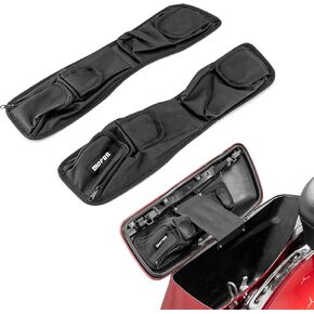 Mofun Motorcycle Saddlebag Lid Organizers Storage Bags Saddle Bag Organizers Compatible With Harley Touring Road King Road Glide Electra Glide Street Glide 2014-2023