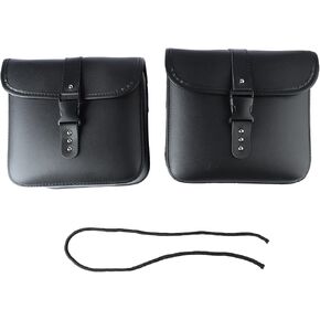 Estink Motorcycle Saddlebags, 1Pair Large Capacity Motorcycle Bags Waterproof Wear Resistant PU Leather Side Tool Bag Motorcycle Luggage Bag Tail Bags for Motorbike