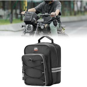 KEMIMOTO Motorcycle Handlebar Bag Universal Motorcycle Bag T-Bar Bag Tail Bag Tool Bag Front Fork Storage Saddle Bag Sissy Bar Bag Side Bag Luggage Bag Compatible with Softail Dyna Sportsters 7.5L