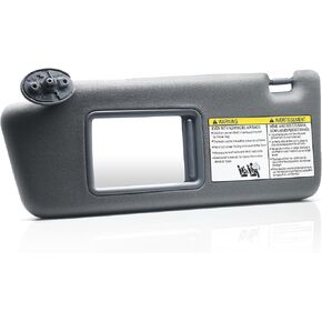 MZS Sun Visor Right Passenger Side Replacement Compatible with 2005-2012 Tacoma Replace 74310-04081-B0,74320-04180-B0 Without Sunroof (Gray)