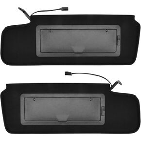Sun Visor Compatible with Chevy Corvette C4 1984-1996 Replace 12459827 14081826, Left Driver and Right Passenger Side Sunshade with LED Lights & Vanity Mirror