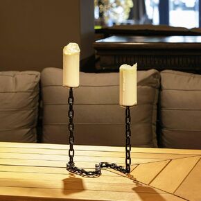 BEKA Home, Home Decor, Chain Candlestick Candle Holder for Office and Store Decorations, Special Design Dining Room and Fireplace Candle Holder, Parties and Special Occasions, Coffe Table
