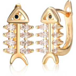 18K Gold Earrings for Women Trendy, Butterfly Earrings for Women Gold Hoop Earrings, Gold Butterfly Earrings Hypoallergenic Stud