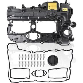 264-517 Engine Valve Cover Kit With Gasket, Bolts and Oil Cap Compatible with 2012-2018 Bmw 228i 320i 328i 428i 528i X1 X3 X4 X5 Z4, L4 2.0l N20 Petrol Engine, Replace # 11127588412