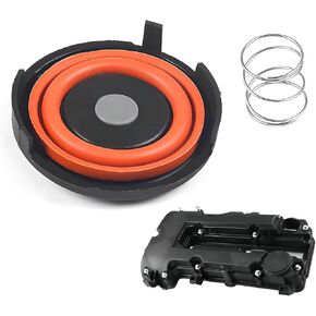 Pack-1 Car PCV Valve Cover Diaphragm Repair Kit, Precise Fit Original Replacement 55573746 25198874, Engine Valve Cover with Spring Accessories, Compatible with Chevrolet Cruze (Black)