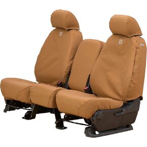 Covercraft Carhartt SeatSaver Custom Seat Covers | SSC3359CABN | 1st Row 40/20/40 Bench Seat | Fits 2004-2008 Ford F-150 Regular Cab or Extended Cab - Brown