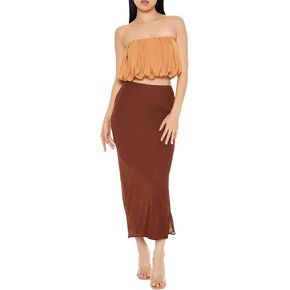 Forever 21 Women's Chiffon Midi Skirt