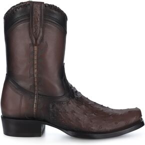Cuadra Men's Engraved Exotic Leather Western Boot Dark Brown 1J3DA1