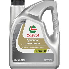 Castrol Vecton Long Drain 10W-30 CK-4 Part Synthetic Diesel Engine Oil, 1 Gallon Jug