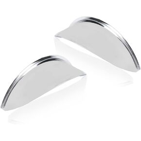 PIT66 Headlight Headlamp Visors Pair 7" Heavy Duty Chrome Shields Trim Caps Custom Car
