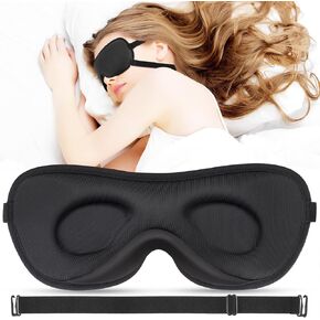 Newly Anti-Slip Eye Mask for Men Women, Sleep Mask with 2 Straps, Upgraded 2.0 Sleeping Mask for Perfect Light Blocking, Soft 3D Sleep Eye Mask Without Falling Off