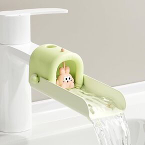 Faucet Extender for Toddlers Sink Easy Use Sink Faucet Extenders with Temperature Sensitive, Kids Hand Washing Faucet Extension for Bathroom Sink, Kitchen Pink