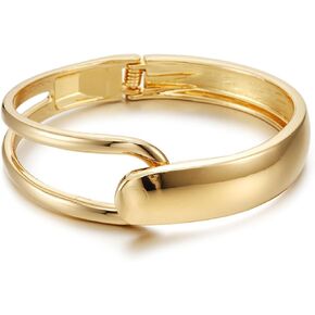 Chunky Gold Bracelet Tear Drop Bracelet Gold Cuff Bracelet Gold Polished Chunky Twisted Hinged Bangle Bracelet Wide Wrist Cuff Bracelet Irregular Twisted Bangles Bracelets for Women