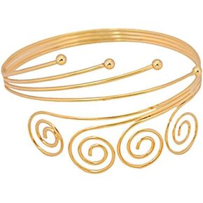 Caiyao Wings Boho Upper Arm Bracelet Cuff Bangle Gold Silver Angel Wings Open Upper Arm Bangle Bracelet Adjustable Armband Jewelry for Women