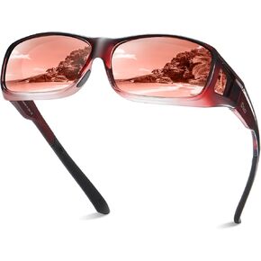 DUCO Wraparound Fitover Glasses Polarized Wear Over Sunglasses for Men Women UV Protection Sun Glasses Driving 8953