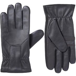 isotoner mens Water Repellent Leather Glove