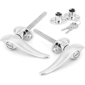 Outside Door Handle Door Lock Set, Stainless Steel Car Outside Locking Door Handles Fit for Ford 3 Window Coupe 1932-1934