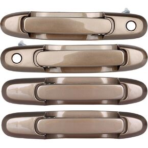 cciyu Door Handles Exterior Front Rear Driver Passenger Side Replacement fit for 1998-2003 for Toyota Sienna Beige(4pcs)