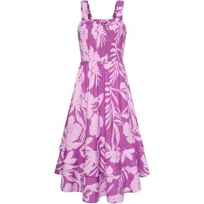 GRACE KARIN Girls Floral Maxi Dress Square Neck Wide Straps Smocked Summer Spring Flowy Dress 5-14Y in Kuwait