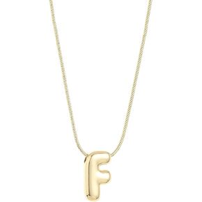 Leo & Luca Balloon Initial Necklace - Bubble Letter Gold Necklace - Necklace Charm - Unique Personalized Gifts for Women - Gold Plated Trendy Alphabet Pendant